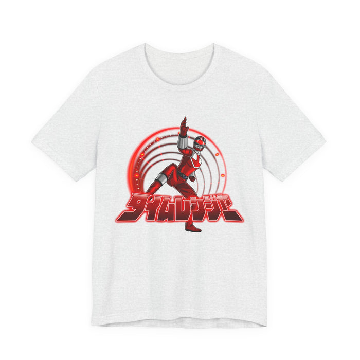 Red Time Force Tee Super Sentai T Shirt Custom Graphic Art Cosplay Shirts Rangers Retro Vintage 90s