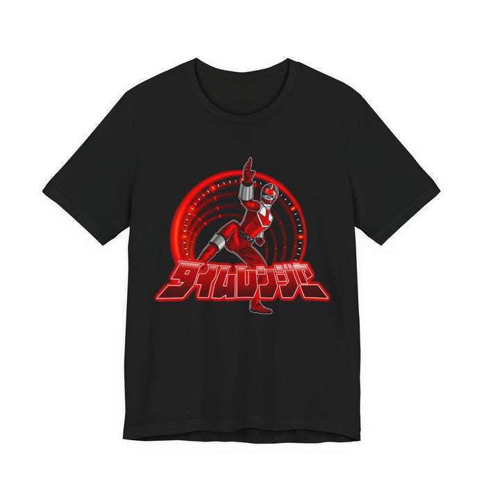 Red Time Force Tee Super Sentai T Shirt Custom Graphic Art Cosplay Shirts Rangers Retro Vintage 90s