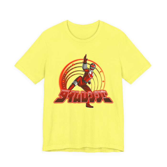Red Time Force Tee Super Sentai T Shirt Custom Graphic Art Cosplay Shirts Rangers Retro Vintage 90s