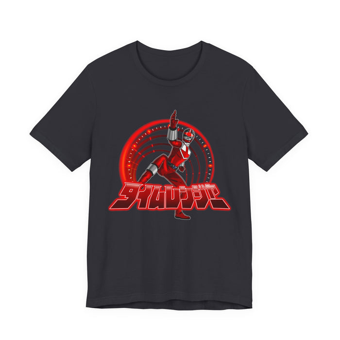 Red Time Force Tee Super Sentai T Shirt Custom Graphic Art Cosplay Shirts Rangers Retro Vintage 90s