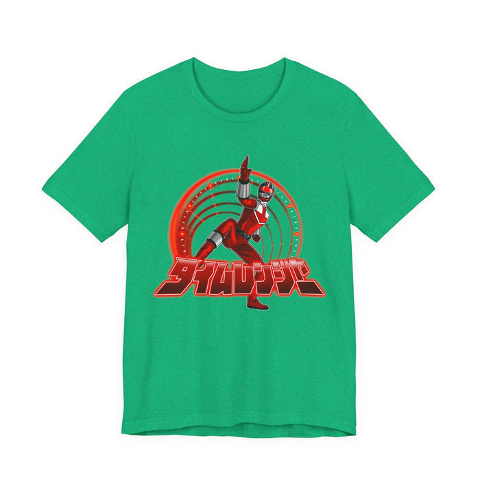 Red Time Force Tee Super Sentai T Shirt Custom Graphic Art Cosplay Shirts Rangers Retro Vintage 90s
