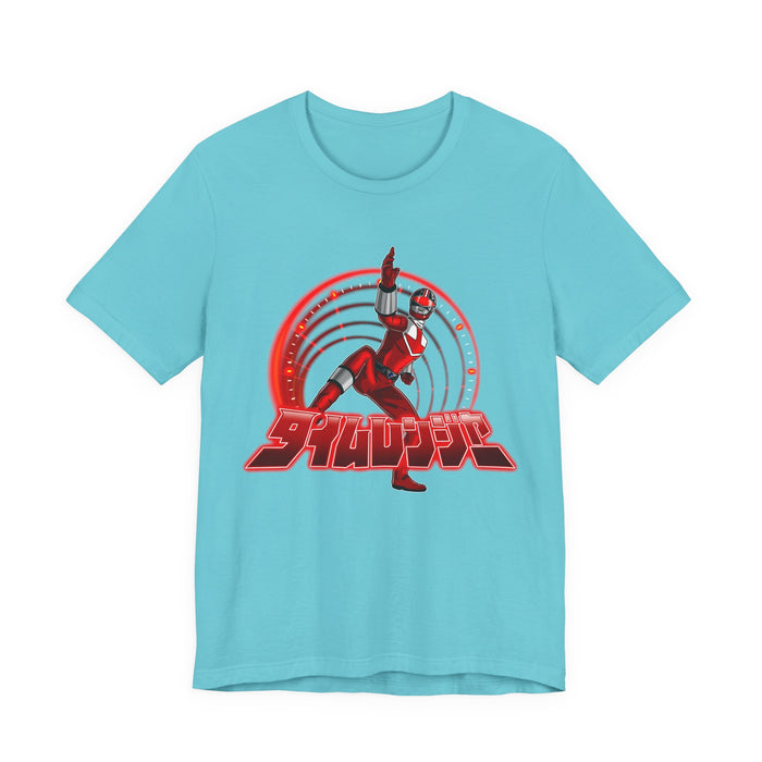 Red Time Force Tee Super Sentai T Shirt Custom Graphic Art Cosplay Shirts Rangers Retro Vintage 90s