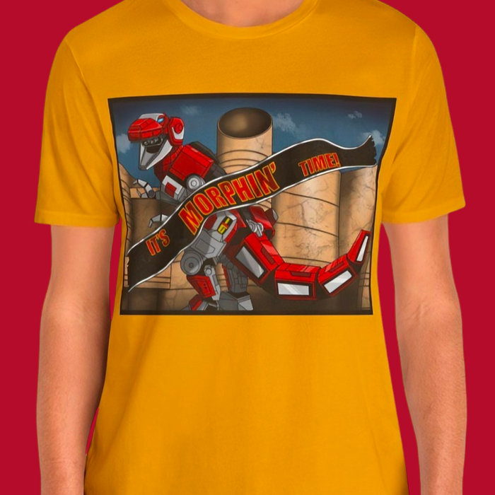 Power rangers t rex megazord Jurassic park t shirt mech zyurangers