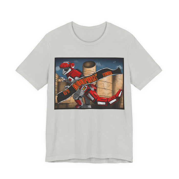 Red Tyrannosaurus Megazord Jurassic Tee Super Sentai T Shirt Custom Graphic Art Cosplay Shirts Rangers Retro Vintage 90s