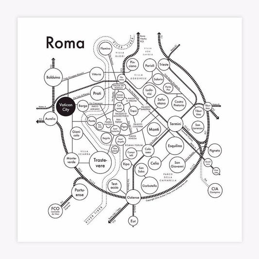 Rome Letterpress Print