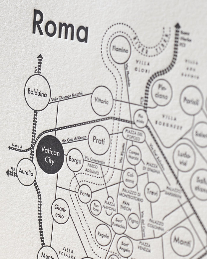 Rome Letterpress Print
