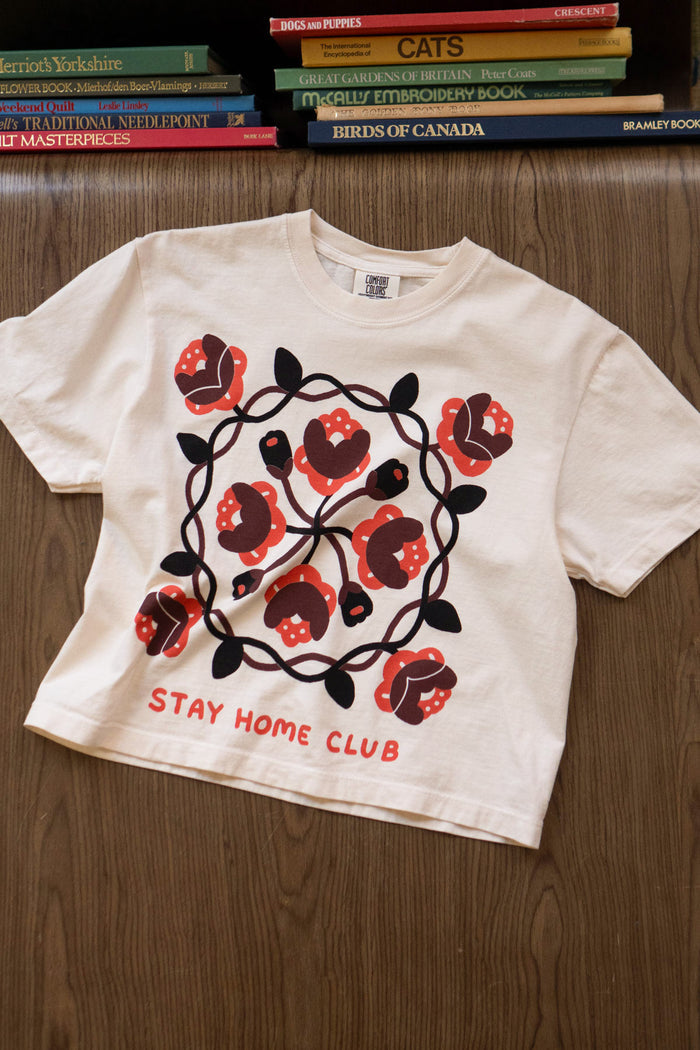 Rosebud CC Boxy Tee | Cream