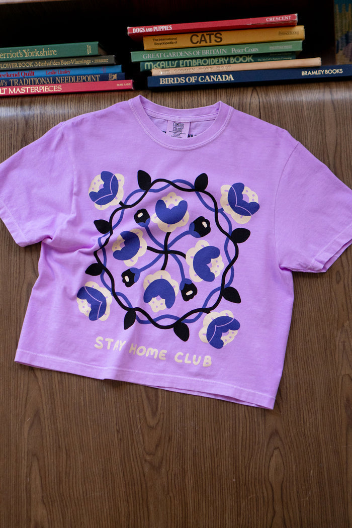 Rosebud CC Boxy Tee | Purple Highlighter