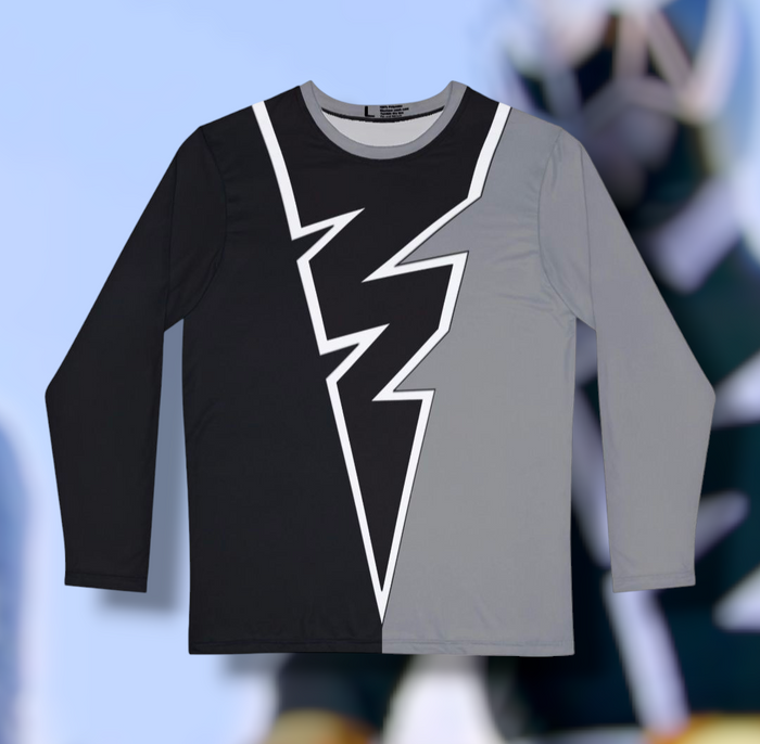 Ryusoulger Black Long Sleeve Shirt (Full Print) Custom Graphic Art Cosplay Shirts Rangers Retro Vintage 90s