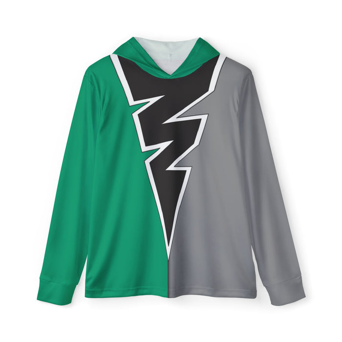 Ryusoulger Ryusoul Green Hoodie (Full Print) Super Sentai Custom Lightweight, Breathable, Workout, Pull over, Fitness, Retro 90s