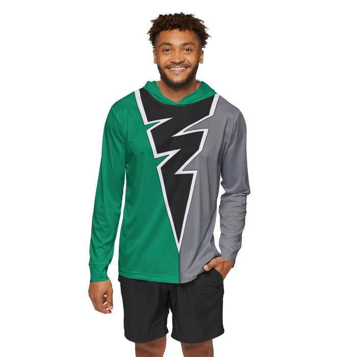 Ryusoulger Ryusoul Green Hoodie (Full Print) Super Sentai Custom Lightweight, Breathable, Workout, Pull over, Fitness, Retro 90s
