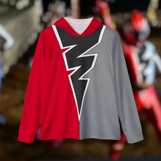 Ryusoulger Ryusoul Red Hoodie (Full Print) Lightweight, Breathable, workout, pull over, fitness Hoodie (Full Print) Super Sentai Custom
