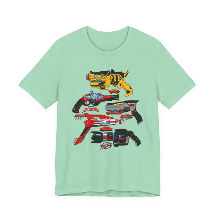 Sentai Blasters Tee Super Sentai T Shirt Custom Graphic Art Cosplay Shirts  Retro Vintage 90s
