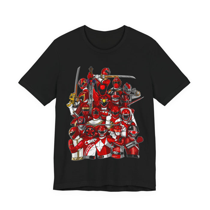 Sentai Red Tee  Custom Graphic Art Cosplay Shirts Rangers Retro Vintage 90s