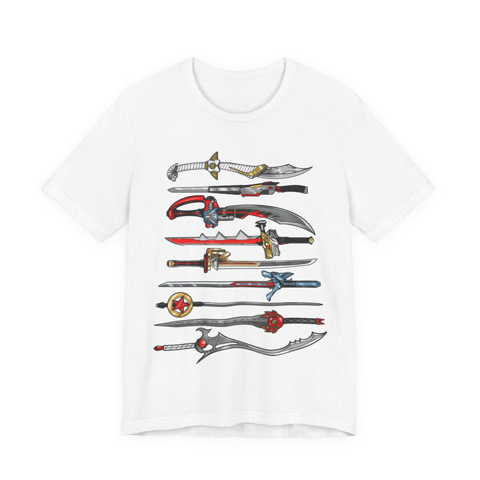 Sentai Swords Tee Super Sentai T Shirt Custom Graphic Art Cosplay Shirts Rangers Retro Vintage 90s Tee