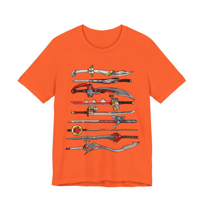 Sentai Swords Tee Super Sentai T Shirt Custom Graphic Art Cosplay Shirts Rangers Retro Vintage 90s Tee
