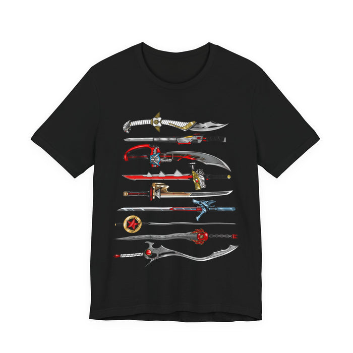 Sentai Swords Tee Super Sentai T Shirt Custom Graphic Art Cosplay Shirts Rangers Retro Vintage 90s Tee
