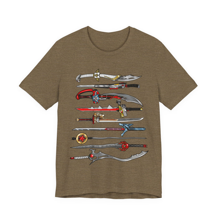 Sentai Swords Tee Super Sentai T Shirt Custom Graphic Art Cosplay Shirts Rangers Retro Vintage 90s Tee