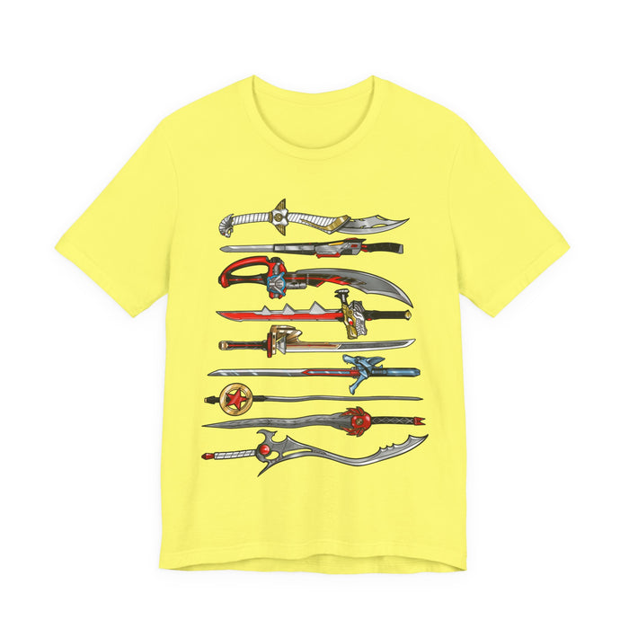 Sentai Swords Tee Super Sentai T Shirt Custom Graphic Art Cosplay Shirts Rangers Retro Vintage 90s Tee