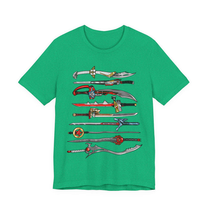 Sentai Swords Tee Super Sentai T Shirt Custom Graphic Art Cosplay Shirts Rangers Retro Vintage 90s Tee