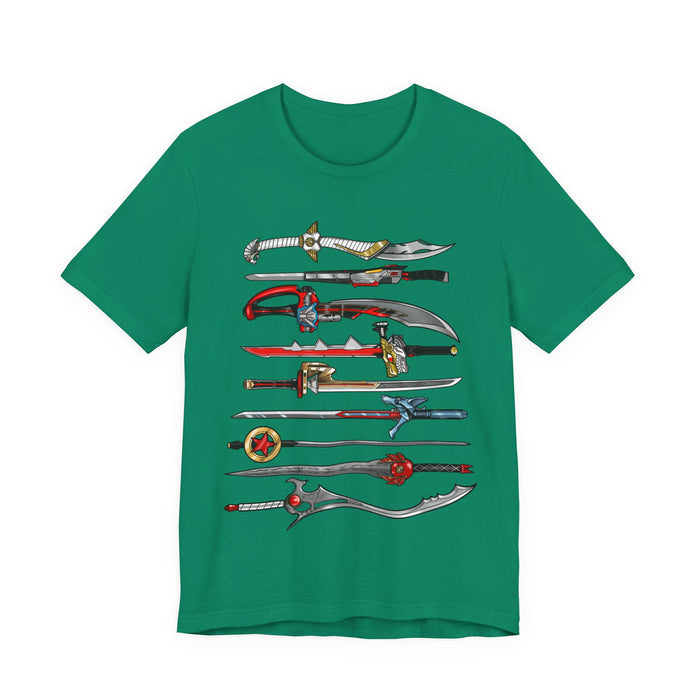 Sentai Swords Tee Super Sentai T Shirt Custom Graphic Art Cosplay Shirts Rangers Retro Vintage 90s Tee