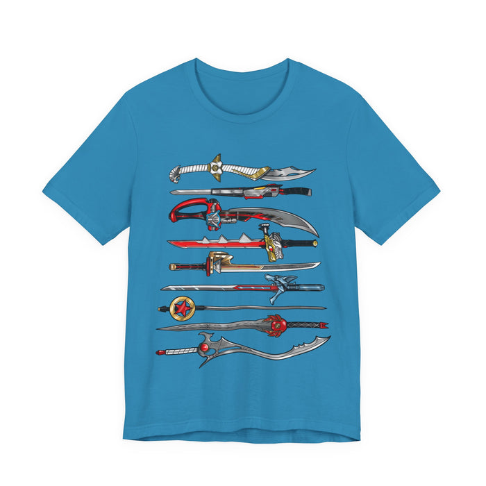 Sentai Swords Tee Super Sentai T Shirt Custom Graphic Art Cosplay Shirts Rangers Retro Vintage 90s Tee
