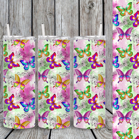 Shimmer butterfly tumbler