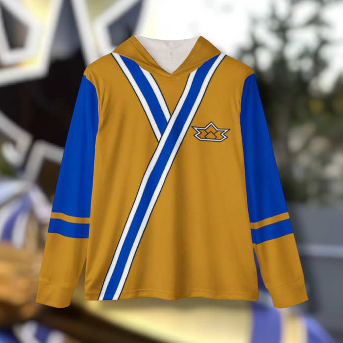 Shinkenger Gold Hoodie (Full Print) Lightweight, Breathable, workout, pull over, fitness Hoodie Super Sentai Custom