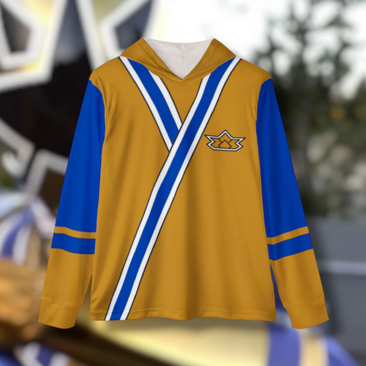 Shinkenger Gold Hoodie (Full Print) Lightweight, Breathable, workout, pull over, fitness Hoodie Super Sentai Custom