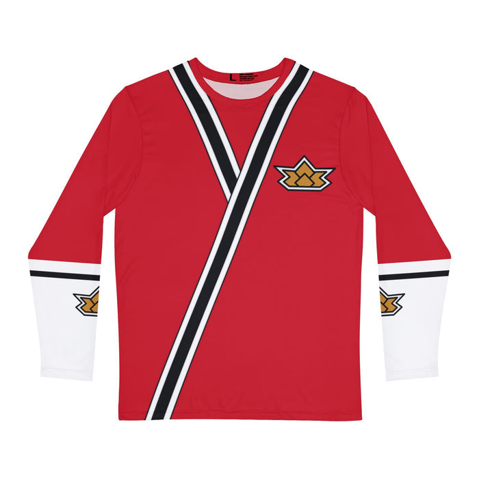 Shinkenger Red Long Sleeve Shirt (Full Print) Custom Graphic Art Cosplay Shirts Samurai Rangers Retro Vintage 90s