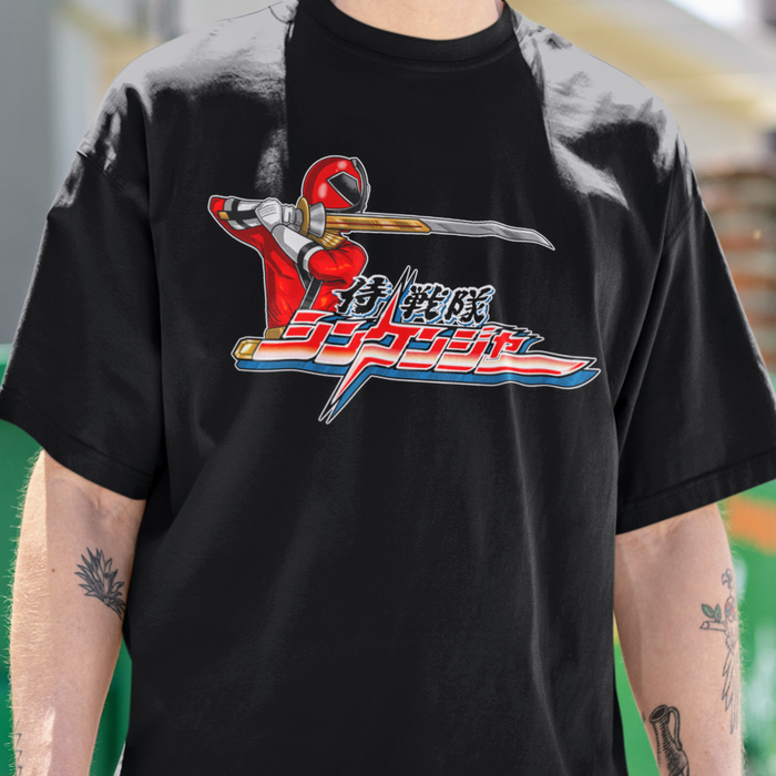 Shinkenger Red Tee Super Sentai T Shirt Custom Graphic Art Cosplay Shirts Rangers Retro Vintage 90s