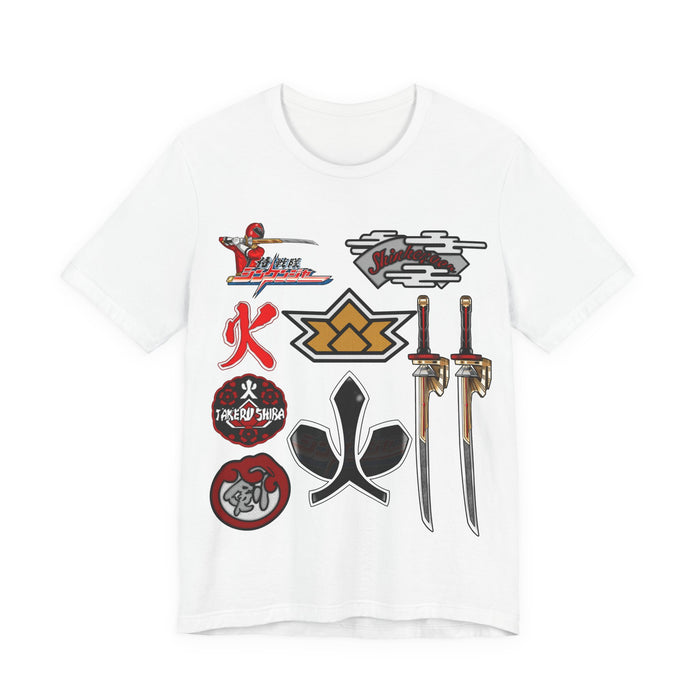 Shinkenger Shiba Red Tee Super Sentai T Shirt Custom Graphic Art Cosplay Shirts Rangers Retro Vintage 90s Tee