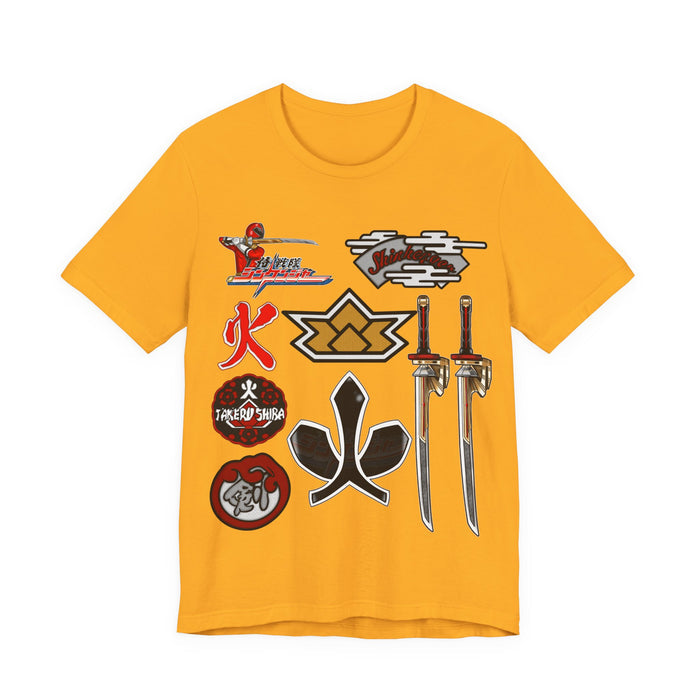 Shinkenger Shiba Red Tee Super Sentai T Shirt Custom Graphic Art Cosplay Shirts Rangers Retro Vintage 90s Tee