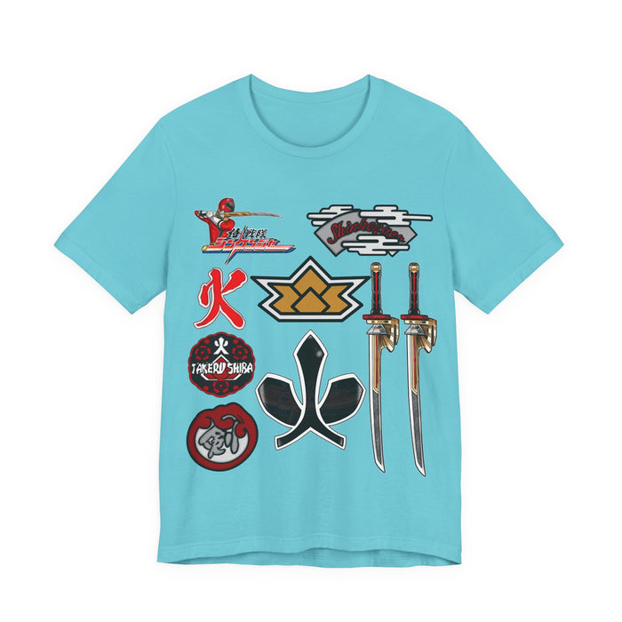 Shinkenger Shiba Red Tee Super Sentai T Shirt Custom Graphic Art Cosplay Shirts Rangers Retro Vintage 90s Tee