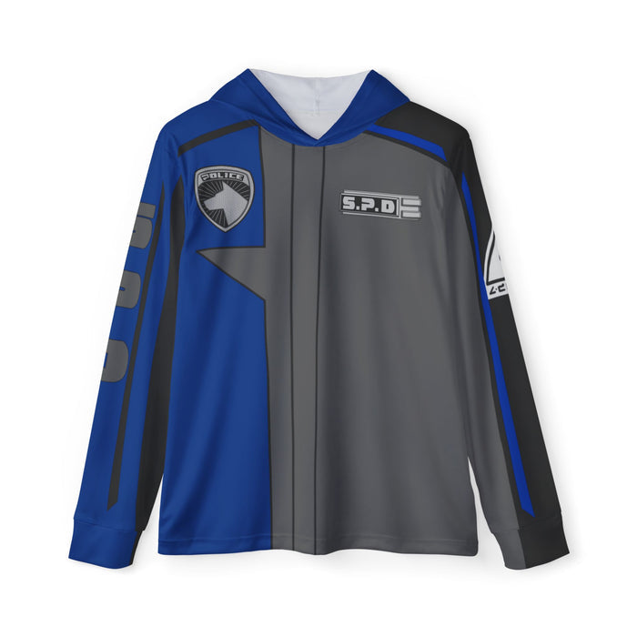 SPD Blue Hoodie (Full Print) Lightweight, Breathable, workout, pull over, fitness Hoodie Super Sentai Custom