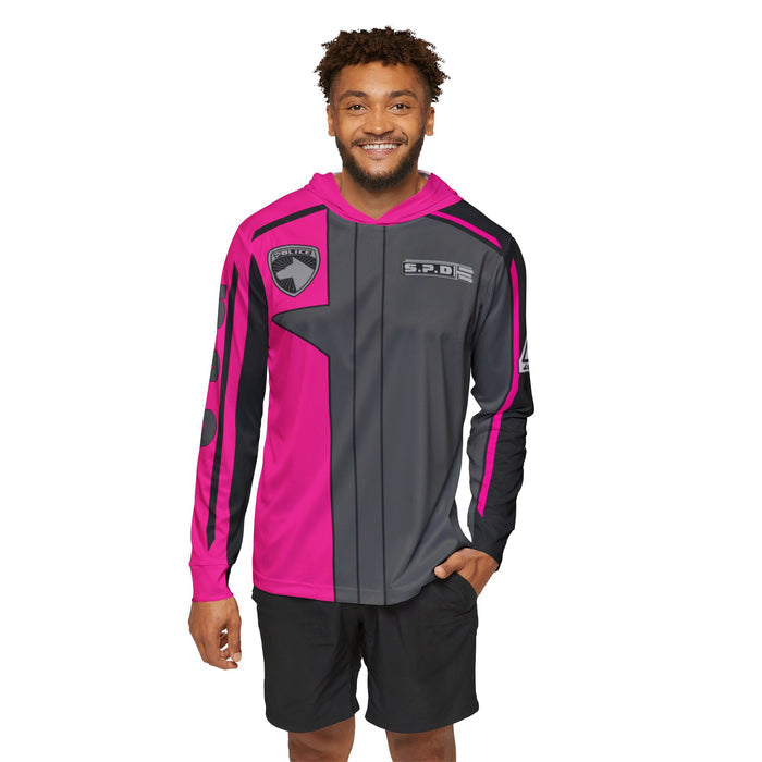 SPD Pink Hoodie (Full Print) Lightweight, Breathable, workout, pull over, fitness Hoodie Super Sentai Custom