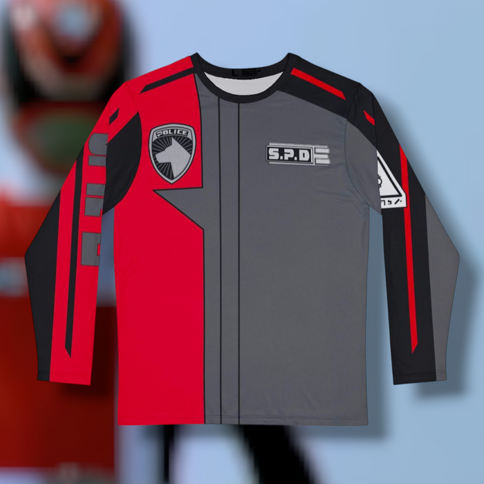 SPD Red Long Sleeve Shirt (Full Print) Custom Graphic Art Cosplay Shirts Rangers Retro Vintage 90s