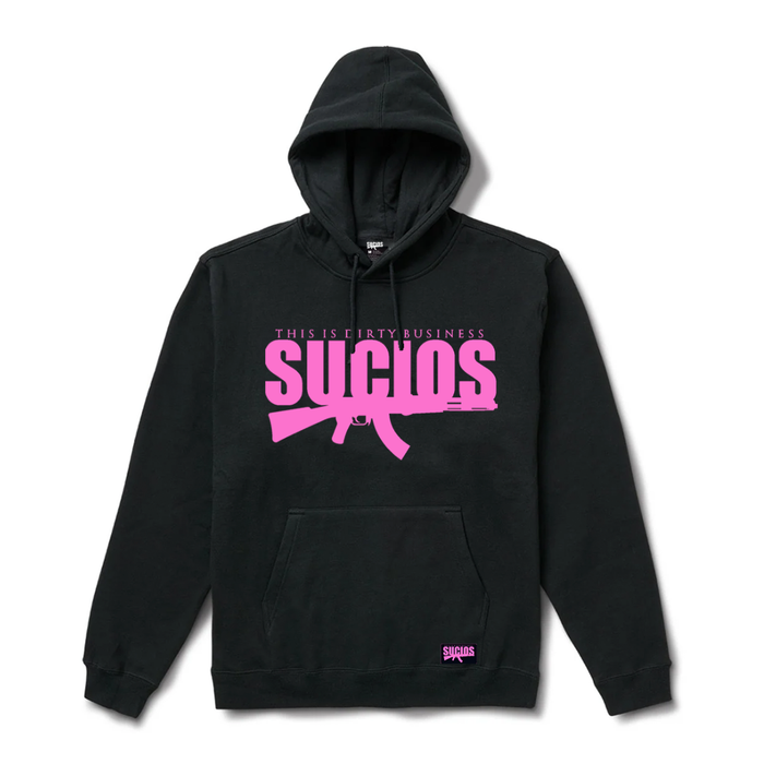 Sucios Original Logo Hoodie (Black/Pink)