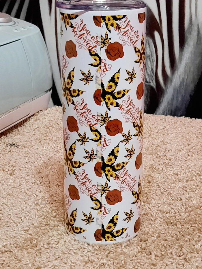 Sunflower weed and rose tumbler