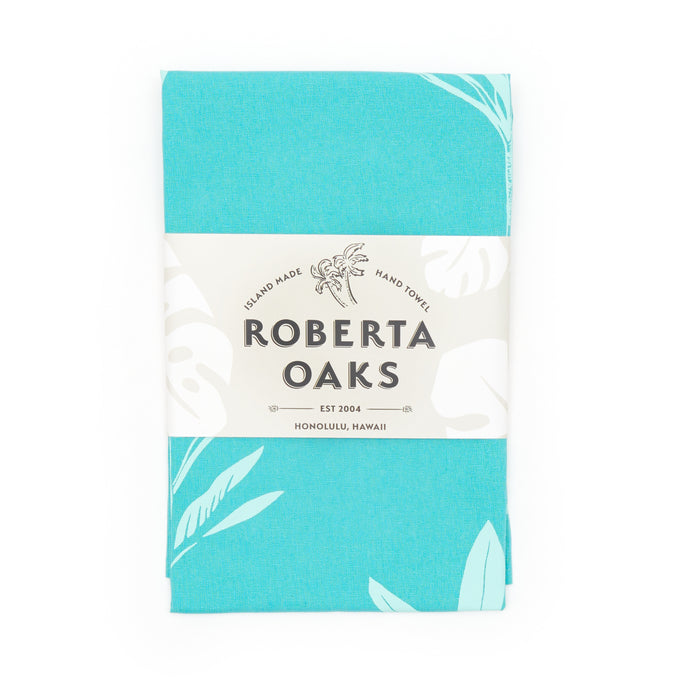 Ti Leaf Linen Tea Towel - Aqua