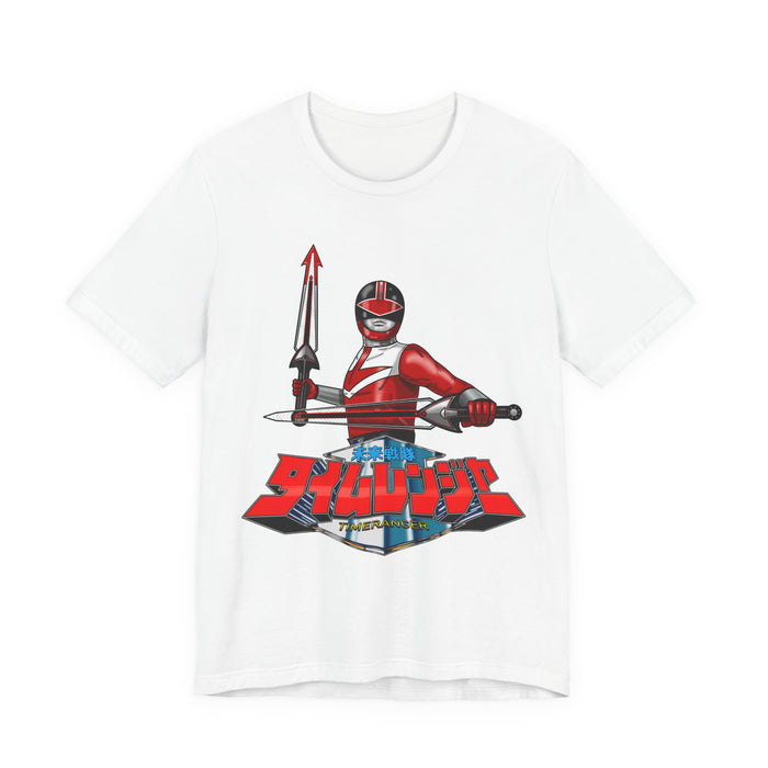 Time Red Tee Super Sentai T Shirt Custom Graphic Art Cosplay Shirts Rangers Retro Vintage 90s