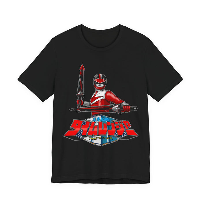Time Red Tee Super Sentai T Shirt Custom Graphic Art Cosplay Shirts Rangers Retro Vintage 90s