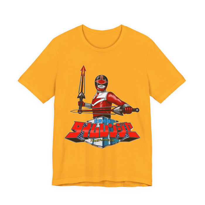 Time Red Tee Super Sentai T Shirt Custom Graphic Art Cosplay Shirts Rangers Retro Vintage 90s