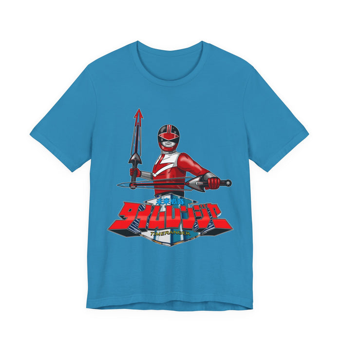 Time Red Tee Super Sentai T Shirt Custom Graphic Art Cosplay Shirts Rangers Retro Vintage 90s