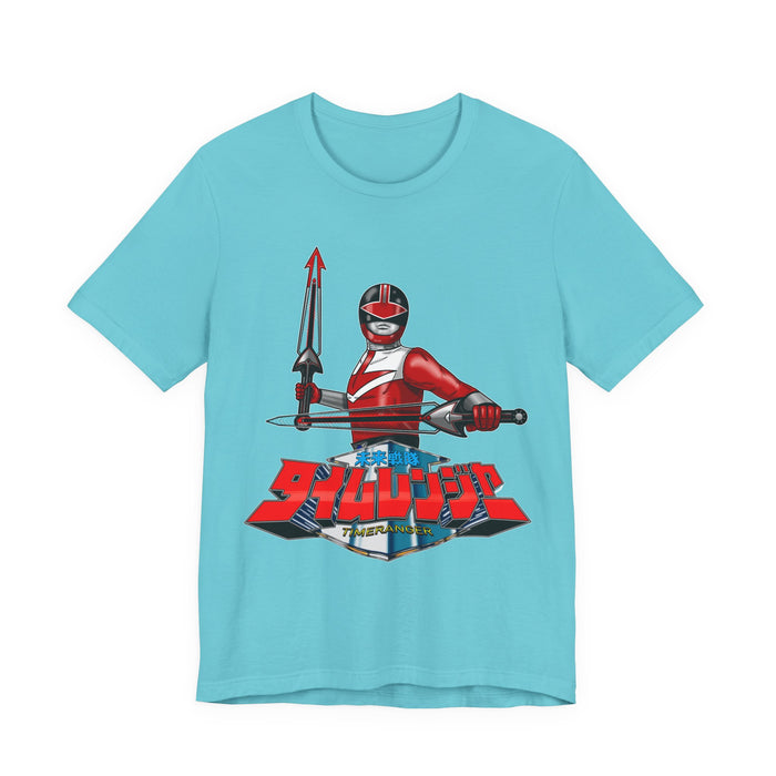 Time Red Tee Super Sentai T Shirt Custom Graphic Art Cosplay Shirts Rangers Retro Vintage 90s