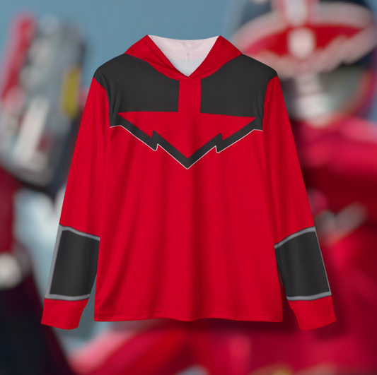 TimeFire Hoodie (Full Print) Lightweight, Breathable, workout, pull over, fitness Hoodie Super Sentai Custom