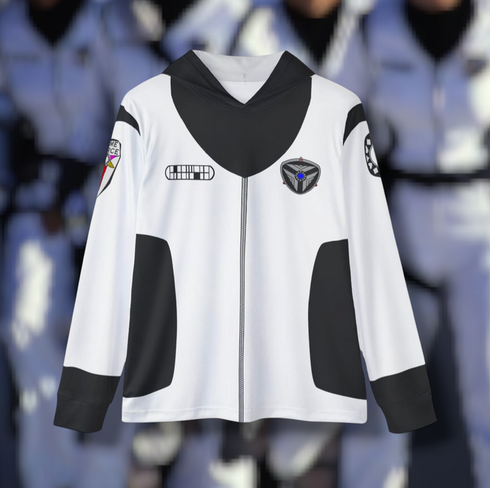 Super Sentai Inspired TimeForce power rangers  White civilian costume hoodie
