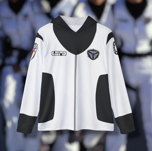 Super Sentai Inspired TimeForce power rangers  White civilian costume hoodie