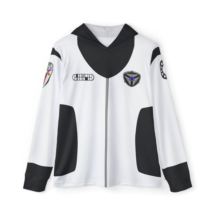 TimeForce "Civilian Suit" Hoodie (Full Print) Lightweight, Breathable, workout, pull over, fitness, Super Sentai Custom