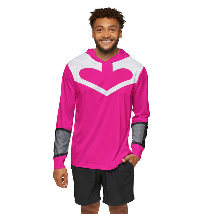 Timeranger Time Pink Hoodie (Full Print) Lightweight, Breathable, workout, pull over, fitness Hoodie Super Sentai Custom
